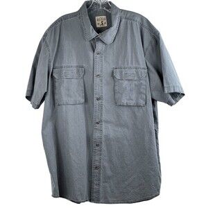 Red Head Brand Co Heavy Cotton Washed Out Gray Short Sleeve Work Shirt 2XL